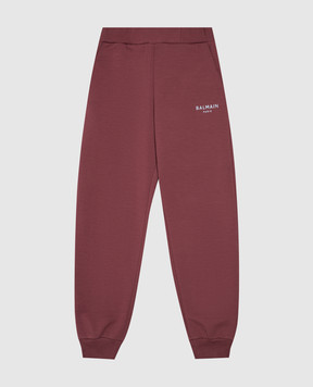 Balmain Дитячі бордові джогери BZ6I60Z37281214