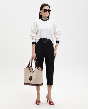 Versace Черные капри из шерсти 10234781A17793