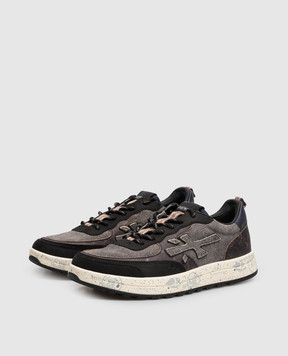 Premiata Шкіряні кросівки Nous з ефектом деніму NOUS8464