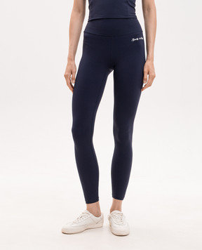 Sporty & Rich Синие леггинсы с принтом логотипа PA00275326BL106