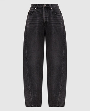 Alexander Wang Чорні джинси-банани з логотипом з кристалів 4DC1264112