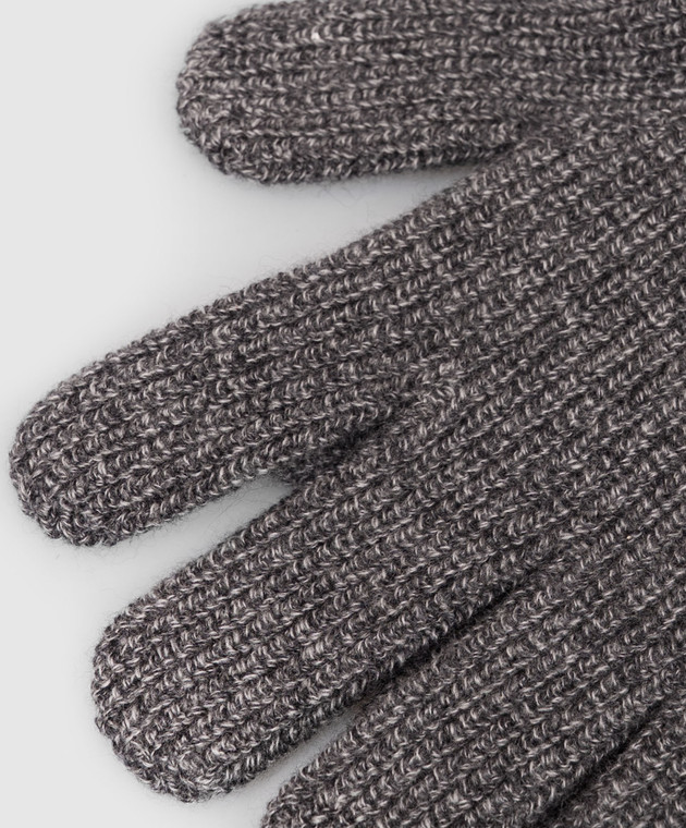 Brunello Cucinelli Сірі рукавички з кашеміру MQS95908 зображення 3