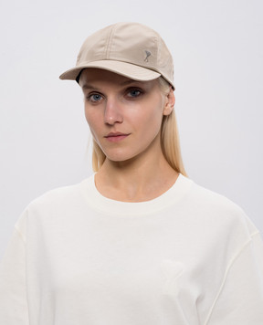 Ami Paris Сіра кепка з емблемою Ami de Coeur UCP268PA0037