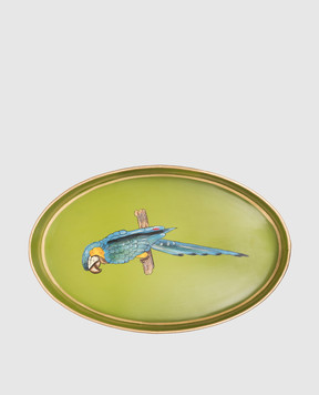 Les Ottomans Декоративна зелена таця Parrot IT80