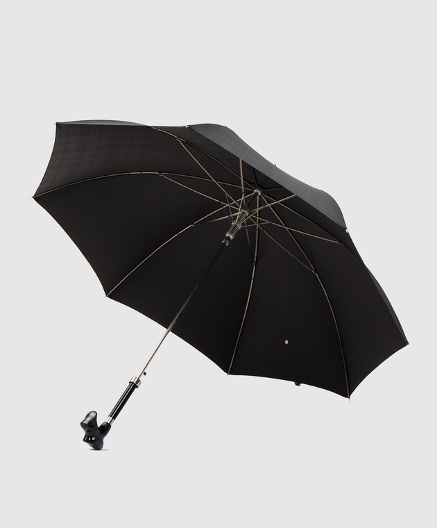 Pasotti Черный зонтик-трость Black Schnauzer в узор OMITUO478RASO643419 изображение 2
