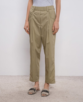 Brunello Cucinelli Брюки цвета хаки M0H93P8907