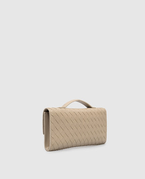 Bottega Veneta Бежевий шкіряний клатч Andiamo 741511VCPP3