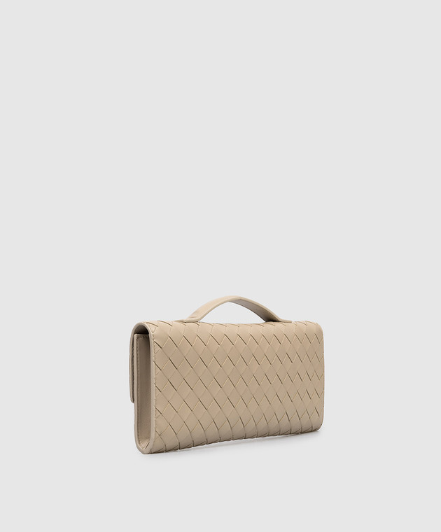 Bottega Veneta Бежевий шкіряний клатч Andiamo 741511VCPP3 зображення 3
