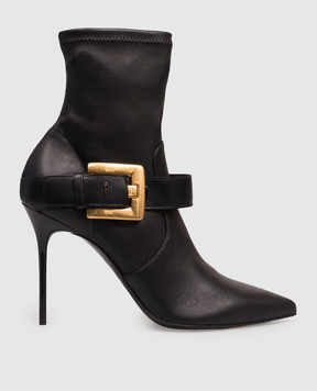 Balmain Чорні шкіряні ботильйони Anthem HN1TE282LSNA