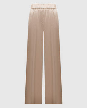 Peserico Бежеві штани прямого крою з блискучою текстурою E0405201514
