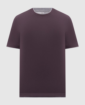 Brunello Cucinelli Фіолетова футболка прямого крою M0B137427