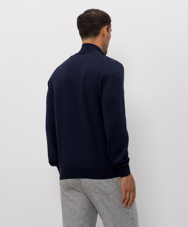 Brunello Cucinelli Кардиган синий из шерсти и кашемира M2400106 изображение 4