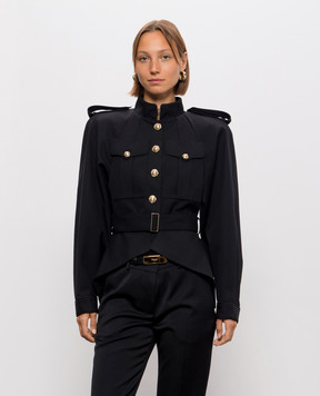 Balmain Чорна куртка з вовни JA0000000050