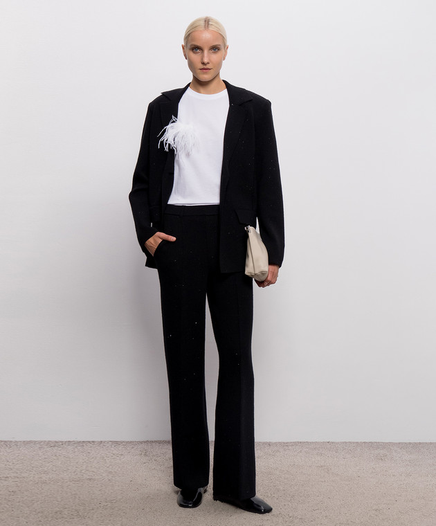Twinset Черный жакет с пайетками 262LI3PAA изображение 2