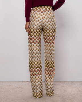Missoni Бежевые брюки в узор с люрексом DS26WI01BR015L