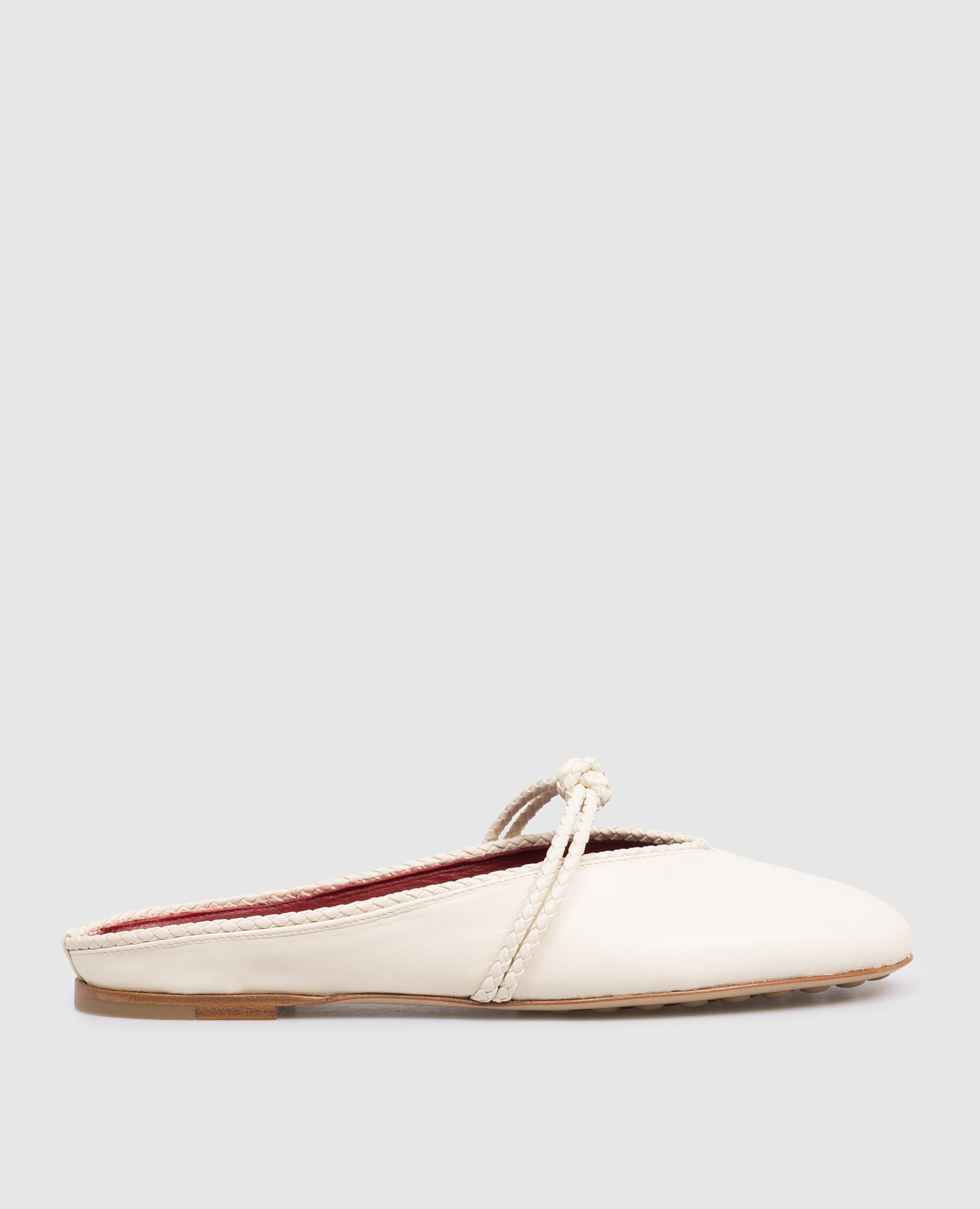 

Бежевые кожаные мюли Rosa Mary-Jane, Бежевый, Мюли