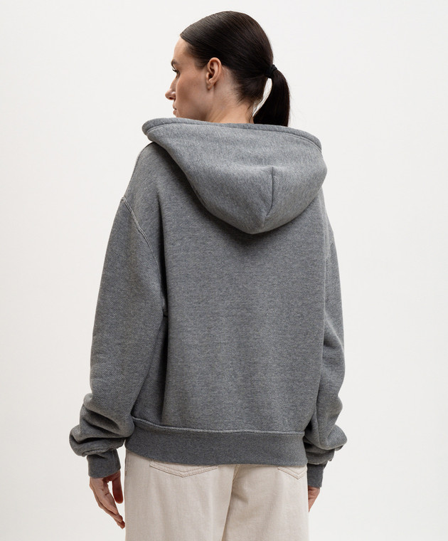 Dolce&Gabbana Серые худи с нашивкой монограммы F9S47ZGDDME изображение 3