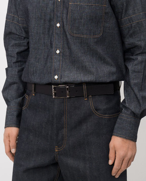 Bally Двосторонній шкіряний ремінь з логотипом MBB02KVT484