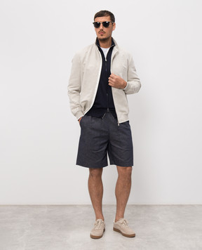 Cashmere&Whiskey Синій кардиган із шовком MU9682318517R