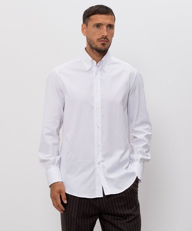 Brunello Cucinelli Белая рубашка MR6200038 изображение 3