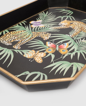 Les Ottomans Декоративна чорна таця з принтом IT247