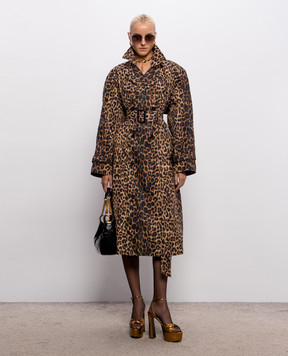 Saint Laurent Тренч в леопардовый принт 870715Y9J02