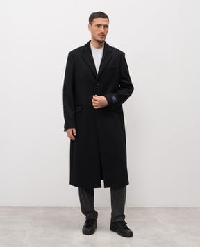 Sporty & Rich Чорне пальто з вовною OW04962326BA01