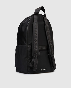 Off-White Чорний рюкзак з принтом емблеми OMNB12BS26FAB001
