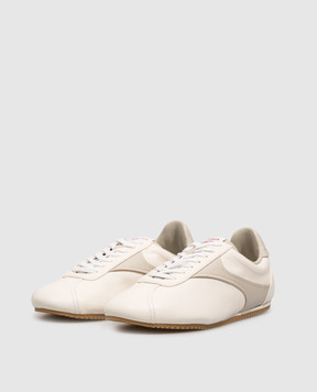 Bottega Veneta Белые кожаные кроссовки Shot A007CFV6VC0
