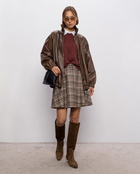 Brunello Cucinelli Бежева спідниця з вовною альпаки MP560G4089