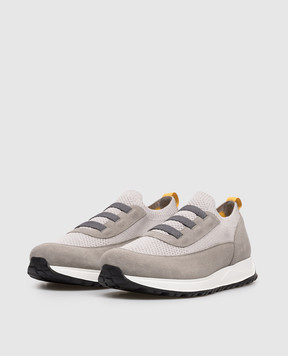 Doucal's Серые комбинированные кроссовки с логотипом DU3318SYDNPZ846