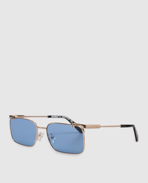 Off-White Золотисті сонцезахисні окуляри з логотипом OW2031764559