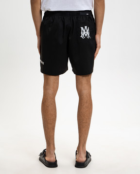 AMIRI Чорні шорти для плавання з принтом логотипа AMBOSW1003