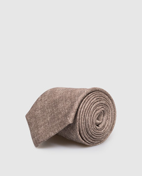 Pini Parma Коричнева краватка із шовку 60594203