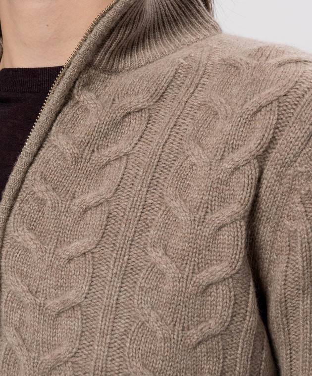 Max Mara Коричневий светр LIBERO з кашеміру MXMLIBERO зображення 5
