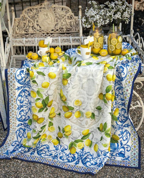 TESSITURA TOSCANA TELERIE Біла скатертина Cetara з льону NT230002020067