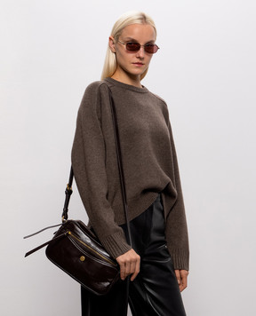 Gianni Chiarini Коричневая кожаная глянцевая сумка Cora BS12585RALPH