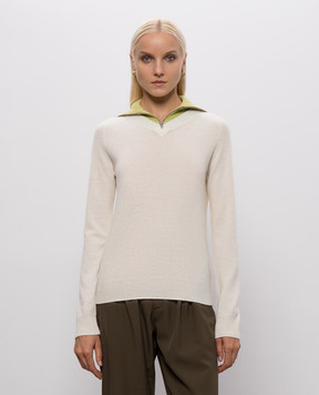 Maison Margiela MM6 Джемпер кольору айворі з вовною S62HA0109M13343