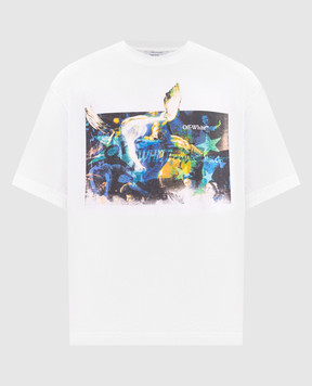 Off-White Біла футболка Caravaggio 44MAA120S26J00C
