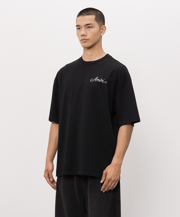 AMIRI Черная футболка MA QUAD CHECKERBOARD AMTOJR1172 изображение 3