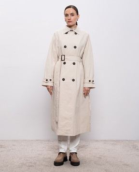 Peserico Бежевый тренч с цепочкой мониль S21415A3617A