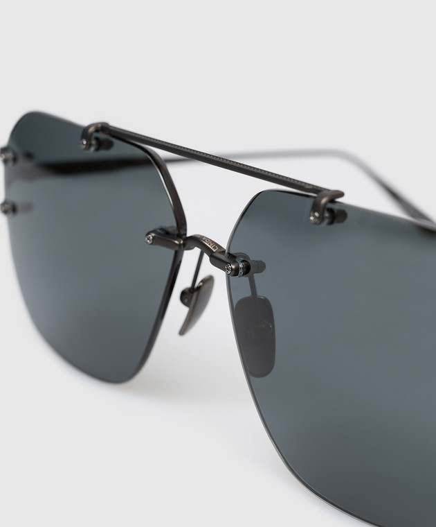 Linda Farrow Чорні сонцезахисні окуляри Reyner LFL1312C3SUN зображення 4