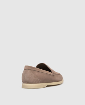 Stefano Ricci Бежевые замшевые лоферы с эмблемой UC64G2287SDP