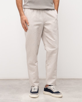 Sease Белые брюки с льном PT036TN514