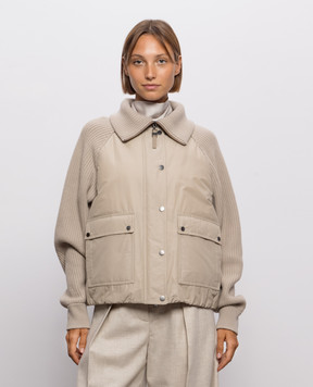 Brunello Cucinelli Бежевая пуховая куртка MH5257294