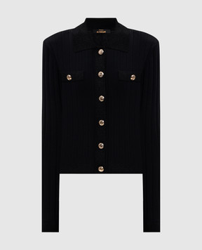 Twinset Черный кардиган в рубчик 261AP3112