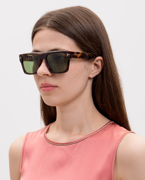 Tom Ford Коричневые солнцезащитные очки Cyrus FT1337F