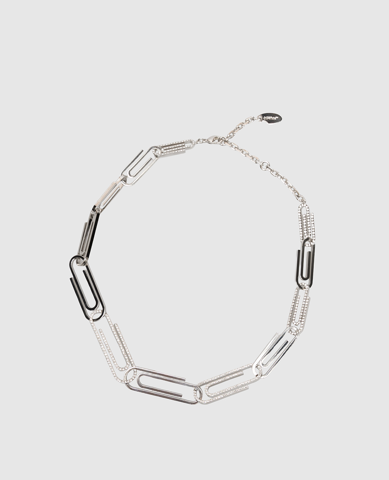 Серебряное колье Paperclip