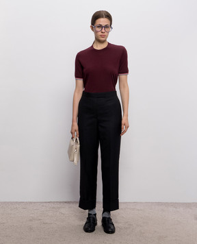 Thom Browne Бордова футболка з вовни FJS232AJ0301