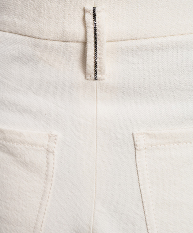 Brunello Cucinelli Брюки цвета айвори MP198P9022 изображение 5